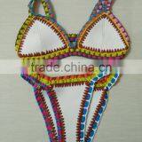 White r Hand Woven Swimwear Bikini/hr Fancy Crotched r Bikini Swimwear/ Fancy Bikini Set Swimwear Beachwear