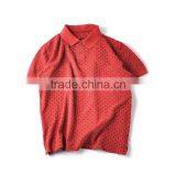 Dot Pattern Short Sleeve Polo T-shirt Custom Polo Shirt Mens Polo Shirt