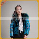 Various Styles Plain Reflective MenVelvet Panelled Leather Bomber Jacket thumbnail-1