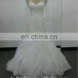 EBX-193New Fashionable Off Shoulder Sweetheart Lace Organza Mermaid Wedding Dress