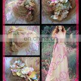 Aidocrystal Flower Crown Garland Floral Bridal Headband Hairband Wedding Prom Hair Accessory thumbnail-1