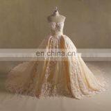 Real Photo Silver Wedding Dress Heavy Lace Wedding Gown thumbnail-1