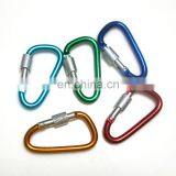 2015 Novelty Bulk Carabiner Hook With Leather Loop Keyring Holders Wholesale thumbnail-3