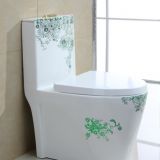 Bathroom ceramic modern green color toilet manufacturer