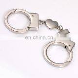 Mini Handcuff Shaped Promotional Zinc Alloy Silver Metal Handcuffs Key Chain