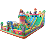 Big Outdoor Playground Double Lane Adult Inflatable Slide for Sale thumbnail-1