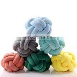 Unique Modern Polyester Crystal Velvet Chunky Knotted Ball Pillow Cushion With Core And Filling thumbnail-4