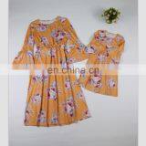 2019 New Summer Pastoral Printing Long Dress Mommy And Me Mother Daughter Matching Dress (this Link for Girls,1-9years) thumbnail-4