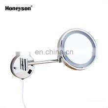 Single Arm Hotel Bath Room 3 Magnifying Mirror With Led Light thumbnail-1