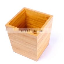 Bamboo simple trash bin square trash bin living room bedroom sundry storage basket home stay office paper basket