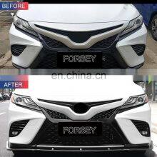 3Piece Car Front Bumper Lip Glossy Black/ Carbon Fiber Look Front Lip Spoiler Bumper Lip for T-oyota Camry 2018+ thumbnail-3