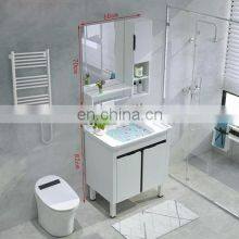 High Quality Mini Modern PVC Bathroom Vanity Single Sink Bathroom Cabinets Washroom Cabinet Vanity Set Vanity Combo thumbnail-2