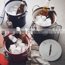 New Galvanized Customise Round Portable Home Champagne Personalized Silver Unique Wine Bar Ice Bucket
