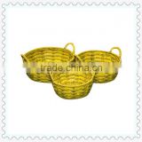 2013 new yellow oval storage baskets wholesale