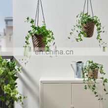 Hot Sale Hanging planter water hyacinth grey with Lining Modern Rustic Straw Cover for Flower Pot Vietnam Manufacturer