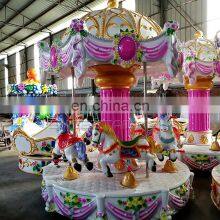 Outdoor 6 Seats Amusement Park Mini Fairground Horses Rides Small Carousel Horses Rides for Sale thumbnail-4
