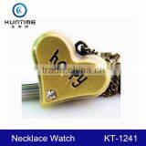 Retro Necklace Watch Happy Branded and Heart Shape Necklace Watch Quartz Necklace Watch thumbnail-1