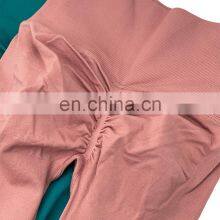 New MOQ 1 Women Soft Sport Wear Scrunch Butt Lift Seamless Leggings Custom Ribbed Push Up Booty Workout Gym Fitness Yoga Tights thumbnail-5