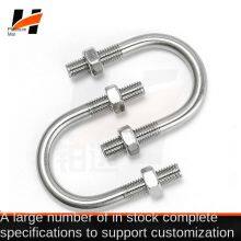 304 Stainless Steel U-bolt, Manufacturer Supply Hot-dip Galvanized U-shaped Wire, Square Arc Pipe Clamp Connecting Pair thumbnail-4