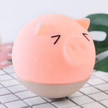 Dropshipping Night Light Silicone LED Lamp Colorful Cute Cartoon Pig Touch Sensor USB Charging Silicon For Kids Gift thumbnail-3