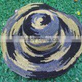 New Fashion Wholesale Ladies Colourful Handweave Straw Floppy Hat thumbnail-4