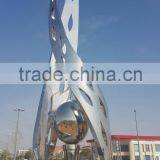 High Quality Outdoor Garden Sculpture Supplier Mirror Polish Finish Could be Customized Stainless Steel Sculpture thumbnail-1
