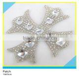 Hot Fix Crystal Rhinestone Applique Heart Shape Shiny Rhinestone Patch 11x21.5cm thumbnail-4