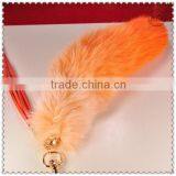 Orange Color Fox Tail For Bag Accessories thumbnail-1