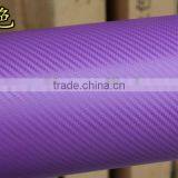 High Quality 3D Purple Texture Carbon Fibre Vinyl Twill Car Wrap Sticker Bubble Free thumbnail-1