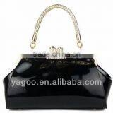 Vivid Patent Leather Tote Bag Shiny Frame Bag thumbnail-6