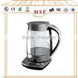1.7L Unique Hotel Electric Glass Kettle with tray set