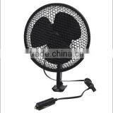 dc 12v Mesh Guard Oscillating Car Fan thumbnail-1