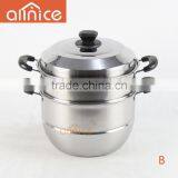 Allnice-New Design #430 Stainless Steel 2-layer 15-qt Durable Multipots & Steamers With Steel Lid and Bakelite Handles&knob thumbnail-2