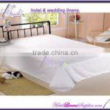 200TC White Plain Percale King Bed Sheets for Non-star Hotels, Motels thumbnail-1