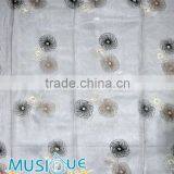 100% Polyester Organza With Embroidery Fabric thumbnail-1