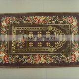 High Grade Euede Embroidery Brown Muslim Prayer Rug thumbnail-1