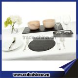 Slate material dinner plate food placemat customized size and shapes