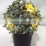 2016 New Product Christmas Supplier Artificial Boxwood Ball Topiary Tree Fake Green Bonsai With Light for Party Decoration thumbnail-3
