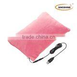 USB Heated Throw Pillow,USB Heated Pink Cute Cushion Hand Warmer thumbnail-1