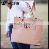 Monogram Scallop Tote Bag thumbnail-1