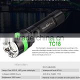 350LM 5 modes high lumen Tactical LED flashlight torch TC18