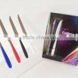 12 PCS Hot Sale Colour Box Leather PP Handle Sharp Knife Set