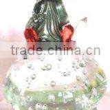 Perky Metal Wizard With Crystal Ball Craft