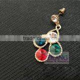 Retro Exaggerated Diamond Flower Earrings Multicolor Drop Earrings thumbnail-3