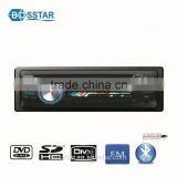 High Quality cheap universal 1din detachable panel car radio system DVD player with usb sd fm radio bluetooth