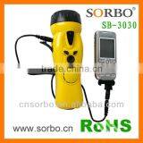 2016 Fashion Newest Style Unique Design Super Bright White LED Solar Flashlight With Hand Crank thumbnail-4