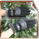 Black Men Pig Skin Gloves