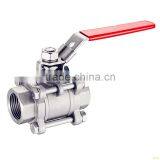 304 Stainless Steel 3PC Ball Valve 1000 WOG Full Port Female Threaded End thumbnail-6