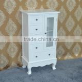 Fashionable mdf wooden display cabinet with different drawers