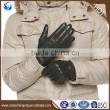 Factory cheap winter black cashmere lined deerskin leather gloves